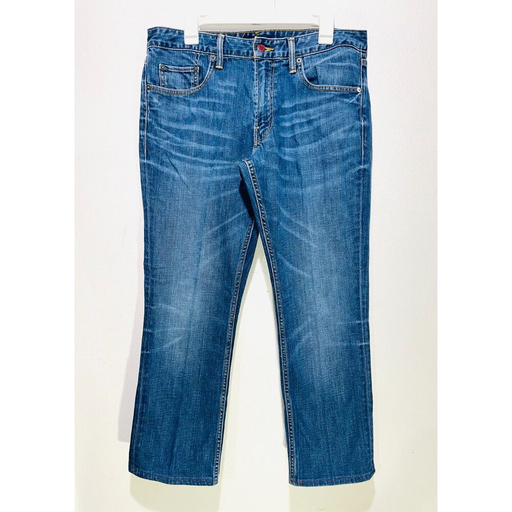 Bonobos jeans straight leg medium wash blue casual comfy denim mens 34x29